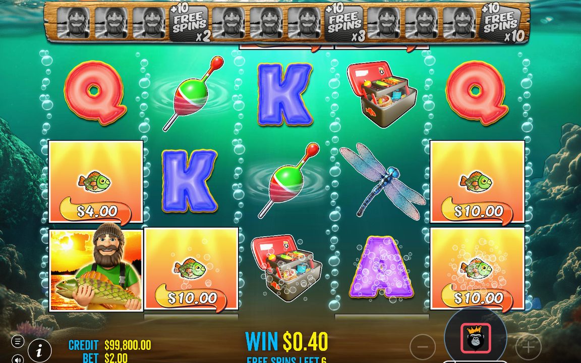 Wild Tracker ovanför hjulen under free spins